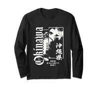 Okinawa Island Japan Ryukyu Haiku Japanese Sumi-e Graphic Long Sleeve T-Shirt