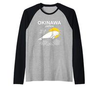 Okinawa Japan Dugong Sea Cow Raglan Baseball Tee