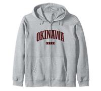 Okinawa Japan Retro Japanese Souvenir Zip Hoodie