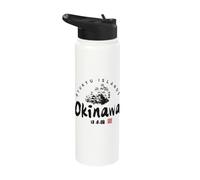 Okinawa Japan Ryukyu Islands Japanese Graphic Stainless Steel Insulated Water Bottle