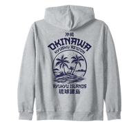 Okinawa Japan Ryukyu Islands Retro Japanese Souvenir Zip Hoodie