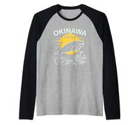 Okinawa Japan Sunset Raglan Baseball Tee