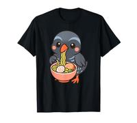 Okinawa Rail Bird Eating Ramen Noodles Kawaii Cute Funny T-Shirt
