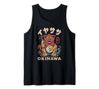 Okinawa Shisa Lion Dog Iyasasa Japan Culture Art Souvenir Tank Top