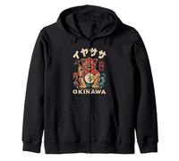 Okinawa Shisa Lion Dog Iyasasa Japan Culture Art Souvenir Zip Hoodie