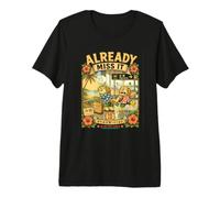 Okinawa Shisa Lion Funny Already Miss It Travel Souvenir Premium T-Shirt