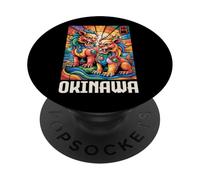 Okinawa Shisa Lions Japan Kanji Anime Otaku Souvenir PopSockets Adhesive PopGrip