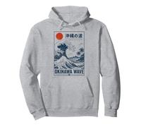 Okinawa Wave Vintage Japanese Surf Beach Japan Art Pullover Hoodie