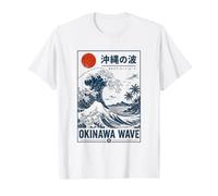 Okinawa Wave Vintage Japanese Surf Beach Japan Art T-Shirt