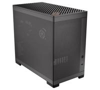 Okinos MiniArt 4 Micro ATX PC case, 2x120mm Reverse 3 Pin Fans & 1x120mm 3 Pin Fan Pre-Installed, 240mm Radiator Support, Compact MATX Case, Front Mounted PSU, MiniArt Series Black