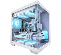Okinos Mirage 4, MATX, Mini Tower, Pre-Installed 3 x 120mm 3Pin ARGB (Non-PWM) Case Fans, Type-C Port, Panoramic View Tempered Glass Side Panel, White