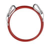 Okiuen Breakaway Cable - 1m x 4mm Trailer Caravan Break Away Cable with 2 Carabiners, Easy Quick Fit Breakaway Cable Carbine Threaded Hook Towing Caravan Trailer for Breakaway Brake Safety Handbrake