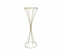 Okiyakusama 1 Piece Decorative Wedding Holder Display Hourglass Vase Electroplated Wrought Iron Centerpiece Hollow-out Design Suitable for Aisle Party Home Decoration , 60CM