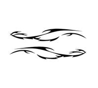 Okiyakusama 2 Pieces Car Decal Decorative Sticker Scratch Resistant PVC Accessory Suitable for Car Body Daily Use, Black