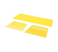 Okiyakusama 3 Pcs Body Filler Spreaders, Car Filler Applicator, Versatile Plastic Putty Tool, Automotive Restoration Tool Spreader, Flexible Edge Yellow for Car Foil Installation Tool