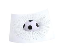 Okiyakusama 3D Prank Glass Sticker Creative Funny Car Window Sticker Easy to Install Ball Shape Hitting Car Window, White Football