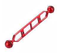 Okiyakusama Diving Light Arm Ball Mount Camera Arm Extension Twin Ball Aluminum Alloy Float Arm Suitable for Marine Exploration Scuba Diving Underwater Filming, Red, 9 Inch
