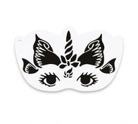 Okiyakusama Face Painting Stencil Reusable Template, PET Material, for Children's Parties, Carnivals, Costume Events, Creative Play, White, for, Proofing Design and Cargo List Table