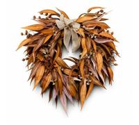 Okiyakusama Fall Hanging Wreath Decor, Fall Floral Wreath with Berries & Eucalyptus, for Festive Display, Style 4, 40cm