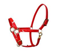 Okiyakusama Horse Halter, Adjustable Cord Halter, Padded Bridle, Halter Function for Groundwork, Outdoor Field Training, Horsemanship, Red M