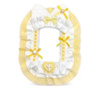 Okiyakusama Lace Card Holder Cute Cartoon Style, Yellow