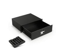 Okiyakusama Lockable Cabinet Drawer With Foam Insert For Handheld s Secure Storage Rack Mount Unit With Panel Lock And Smooth Sliding Rail Suitable For Events, 3U