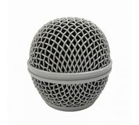 Okiyakusama Mesh Cover Replacement Grille Head With Threaded Opening And Domed Cage Shape Metal Construction For Handheld Front Mesh suitable for performance podcasting rehearsal, White