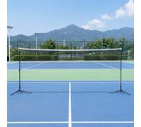 Okiyakusama Portable Badminton Net Aluminum Alloy Foldable Lightweight Stable Quick Assembly Suitable for Outdoor Indoor Recreation Activities, 4.1m for entertainment use