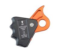 Okiyakusama Rope Grab Ascender Equipment Aluminum Alloy Climbing Descender Self Locking Belay Device Adjustable Riser Suitable for Outdoor Climbing, Orange