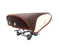 Okiyakusama Vintage Bike Saddle Classic Seat Saddle Cushion Saddle Waterproof Saddle with Comfortable Padded Surface Pressure Relief Foam Metal Rail, Brown