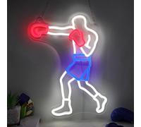 OkiyiD Boxing Neon Sign for Men Gifts, Boxing Gym Decor Wall Art, Fighting Combat Sports Theme Room Decor, Ideal for Boxeo Fans Man Cave and Club Lighting Atmosphere,USB-Powered Energy-Saving Light