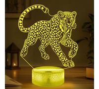 OkiyiD Cheetah Gifts for Boys,Cheetah 3D Night Light with 16 Colors Remote Control,Leopard lamp for Kids Room Wild Animal Themed Decor Birthday Gifts