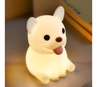 OkiyiD Doggy Gifts for Kids, French Bulldog Night Light, Dog Lamp Gifts Bedside Lamp for Nursery, ABS+SIL, Touch Control, Portable and Rechargeable Dimmable, Birthday Puppy Gifts for Boys Girls
