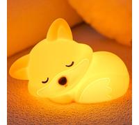 OkiyiD Fox Gifts, Cute Fox Night Light, Animal Silicone Nursery Lamp with Dimming and Timing Function, Cute Desk Decor Lights