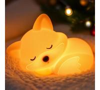 OkiyiD Fox Gifts, Cute Fox Night Light, Animal Silicone Nursery Lamp with Dimming and Timing Function, Cute Desk Decor Lights