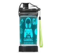 OkiyiD Game Water Bottle, Game Themed Light Up Sport Cup with 3D Glowing LED Game Light - 14 OZ Tritan BPA Free - Creative Ideal Travel Cup Gift for Kids Girls Boys School Holiday Camping Xmas Holiday