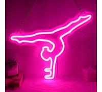 OkiyiD Gymnastics Neon Sign for Girls Gifts, Artistic Sport Wall Art Pink Decor Gymnastic Gifts for Gymnasts Kids Girls Women, Ideal for Bedroom, Dance Studio, or Club Wall Decor