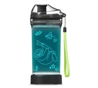 OkiyiD Kids Water Bottle, Sloth-themed Light-Up Sport Cup with 3D Glowing LED Sloth Light - 14 OZ Tritan BPA-Free - Gifts for School, Camping, and Holidays