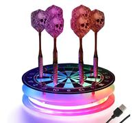 OkiyiD Light Up Dart Holder, RGB LED Acrylic Dart Stand Desktop with Multiple Color, Board Accessories for Men Gamer Room Decor Gifts