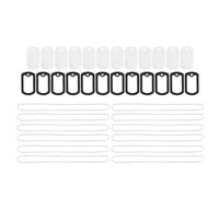 OKJHFD 12 Set Sublimation Blank Dog Tag Double Sided Blank Metal Tags Chain Aluminum White Stamping Pendants Necklace