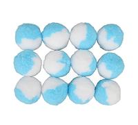 OKJHFD 12Pcs Cat Toy Balls,Soft Plush Bite-resistant Cat Balls Toys,Indoor Cats Interactive Play Ball Kitten Pom Pom Balls for Playing Chasing Teeth Grinding Chewing Training Exercising (Blue)