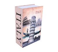 OKJHFD Book Safe Box Secret Lock,Upgraded Dictionary Fake Storage Key Hide Combination Concealment Disguise Hollow Books Jewelry Cash Bookshelf Lockbox Gifts(Italian style)