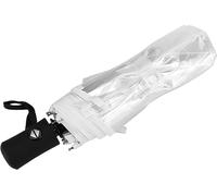 OKJHFD Clear Umbrella,Portable Fashionable Transparent Automatic Three Folds Folding Rain Umbrella for Outdoor Compact Folding Umbrellas for Men and Women