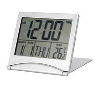 OKJHFD Digital Travel Alarm Clock, Portable Mini Folding Alarm Clock Temperature Calendar Snooze, Compact Desk Clock for Outdoor Table Cars