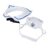 OKJHFD Enjoying Pet Halloween Costumes for Cats Small Dogs, Pet Sailor Suit Cotton Cat Adjustable Hat and Cloak Set for Christmas Decoration