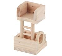 OKJHFD Hamster Platform House,Wooden Lookout Tower Toy,Climbing Playing Toys Living House Cage Décor for Syrian Hamsters Dwarf Hamster Gerbil Rat Chipmunk Small Pets 13.1x7.7x7.3cm