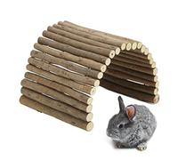 OKJHFD Hamster Wooden Bridge,Small Animal Bendy Bridge,Suspension Bend Ladder Pet Supplies Cage Habitat Decor Cage Accessory for Dwarf Syrian Hamsters Mice Guinea Pig Chinchilla (15 * 50CM)