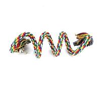 OKJHFD Pet Bird Toy,Spiral Colorful Budgie Cotton Rope,Parrots Chewing Bungee African Grey Cage Toys Swing Birdcage Accessories Parakeet Climbing Stand Bar 100 * 1.7cm