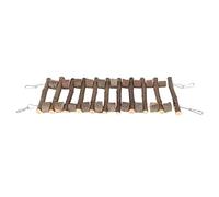 OKJHFD Pet Climbing Ladder,Wooden Flexible Ladders Bridge,Pet Teeth Grinding Chewing Toy Climbing Rack Standing for Lovebirds Parakeets Parrots African Grey Cockatiel Pet Training Toys (40CM)
