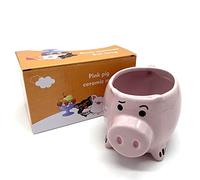OKJHFD Pig Mug Cute Ceramic Coffee Mug 3d Pig Ceramic Mug, Animal Shape Bone China Coffee Mug, Gift for Pig Lovers, Female Friends, Children, Girls, Mothers, Wives